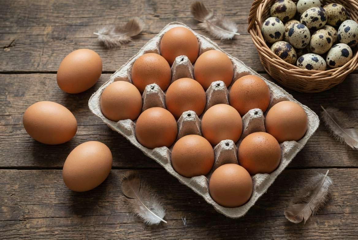 Free-range chickens on a farm